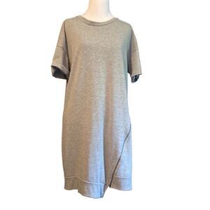 Allison Joy, gray jersey knit dress, size m